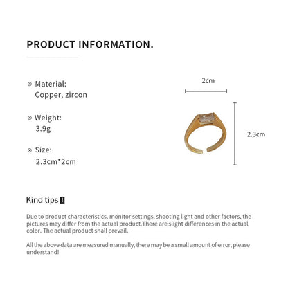 Wholesale Simple Style Geometric Copper Open Rings