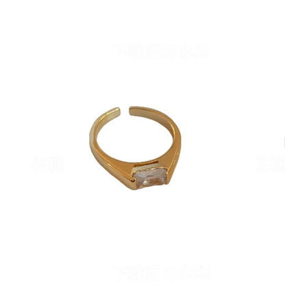 Wholesale Simple Style Geometric Copper Open Rings