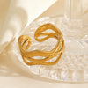 Wholesale Simple Style Geometric Stainless Steel Ring For Women 18K Goldplated Electroplating