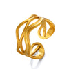 Wholesale Simple Style Geometric Stainless Steel Ring For Women 18K Goldplated Electroplating