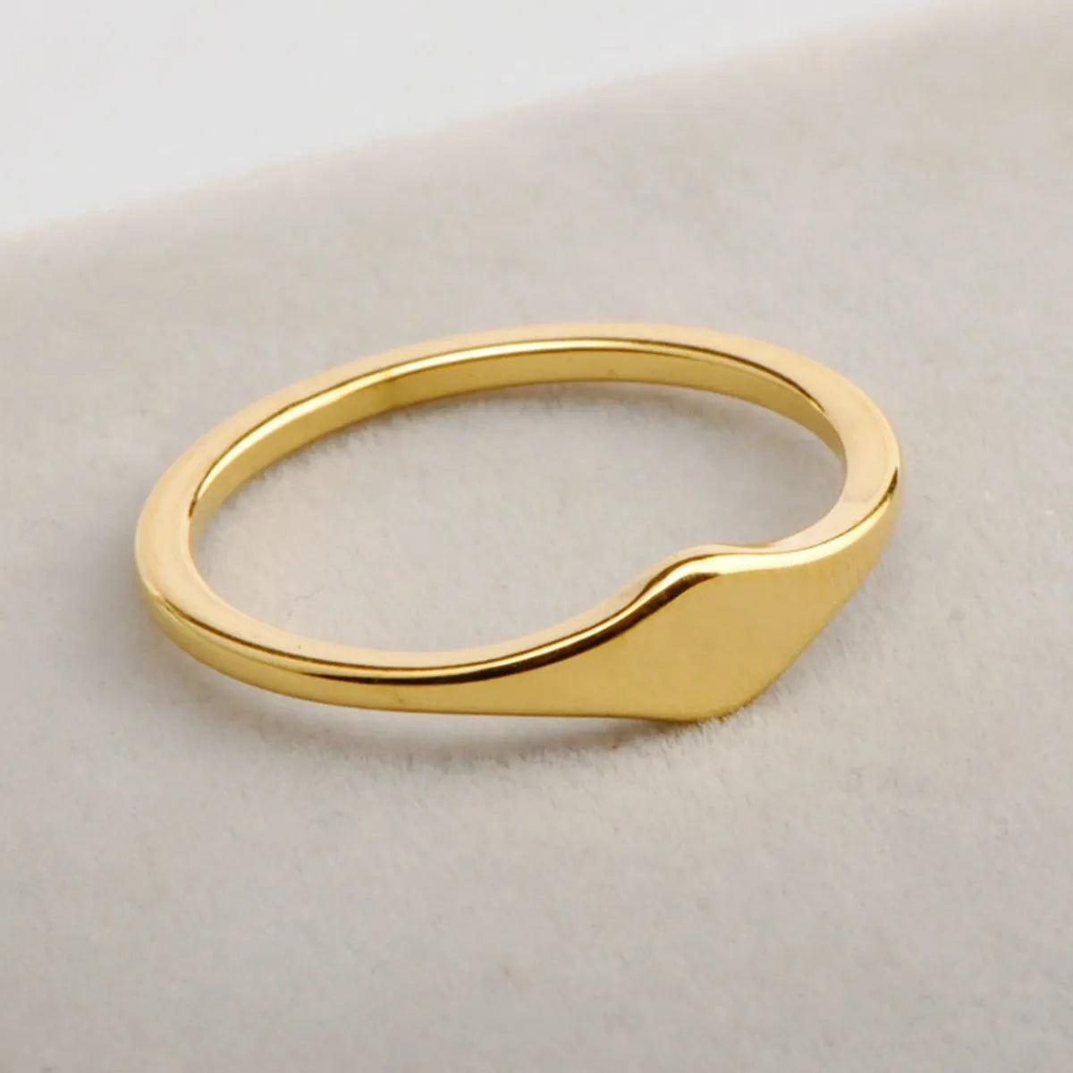 Titanium Steel 18K Gold Plated Simple Style Plating Geometric Rings