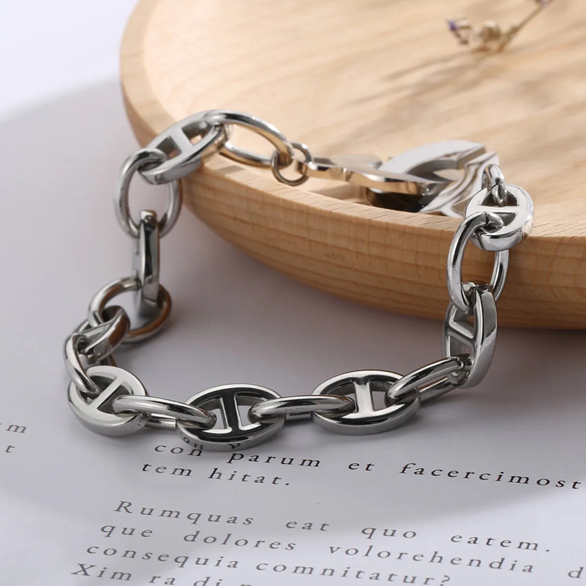 Wholesale Simple Style Geometric Titanium Steel Bracelets