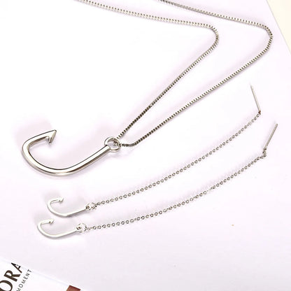 Wholesale Simple Style Geometric Titanium Steel Irregular Plating Earrings Necklace