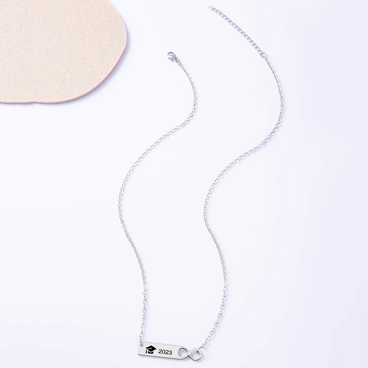 Wholesale Simple Style Hat Infinity Stainless Steel Gold Plated Silver Plated Necklace