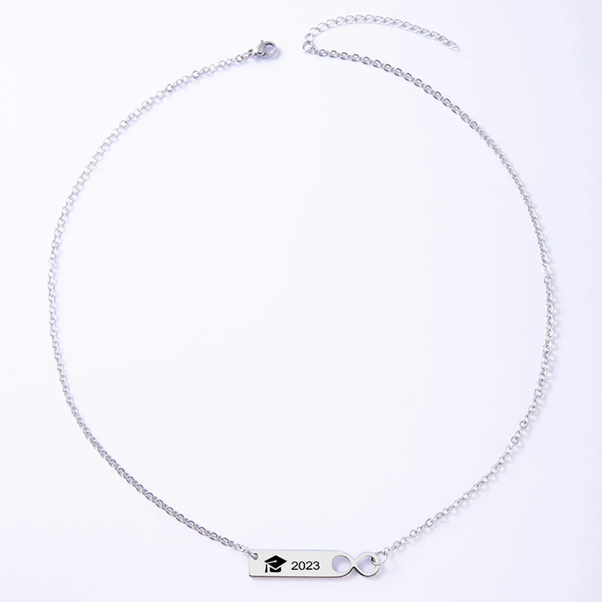 Wholesale Simple Style Hat Infinity Stainless Steel Gold Plated Silver Plated Necklace