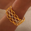 Wholesale Simple Style Hollow Titanium Steel Electroplated Bracelet Jewelry