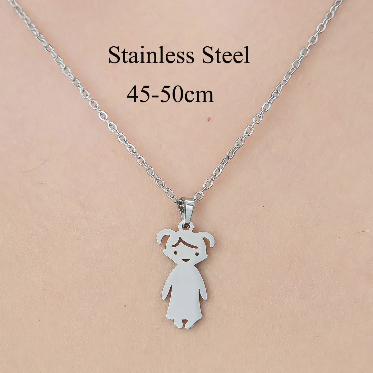 201 Stainless Steel Simple Style Polishing Plating Human Devil'S Eye Star Pendant Necklace