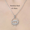 201 Stainless Steel Simple Style Polishing Plating Human Devil'S Eye Star Pendant Necklace