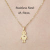 Wholesale Jewelry Simple Style Human Sun Paw Print 201 Stainless Steel 18K Gold Plated Polishing Plating Pendant Necklace