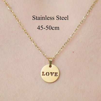 Wholesale Jewelry Simple Style Human Sun Paw Print 201 Stainless Steel 18K Gold Plated Polishing Plating Pendant Necklace