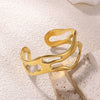 Wholesale Simple Style Irregular Circle Stainless Steel Goldplated Women's Bracelet