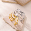 Wholesale Simple Style Irregular Circle Stainless Steel Goldplated Women's Bracelet