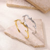 Wholesale Simple Style Irregular Circle Stainless Steel Goldplated Women's Bracelet