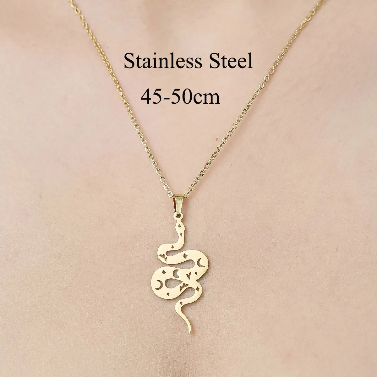 Wholesale Jewelry Simple Style Leaf Devil'S Eye Wings 201 Stainless Steel 18K Gold Plated Polishing Plating Pendant Necklace