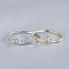 Wholesale Simple Style Leaf Sterling Silver Zircon Rings