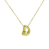 Wholesale Simple Style Letter Brass 18K Gold Plated Pendant Necklace