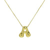 Wholesale Simple Style Letter Brass 18K Gold Plated Pendant Necklace