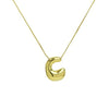 Wholesale Simple Style Letter Brass 18K Gold Plated Pendant Necklace