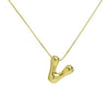 Wholesale Simple Style Letter Brass 18K Gold Plated Pendant Necklace