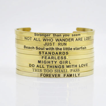 Wholesale Simple Style Letter Stainless Steel Bangle