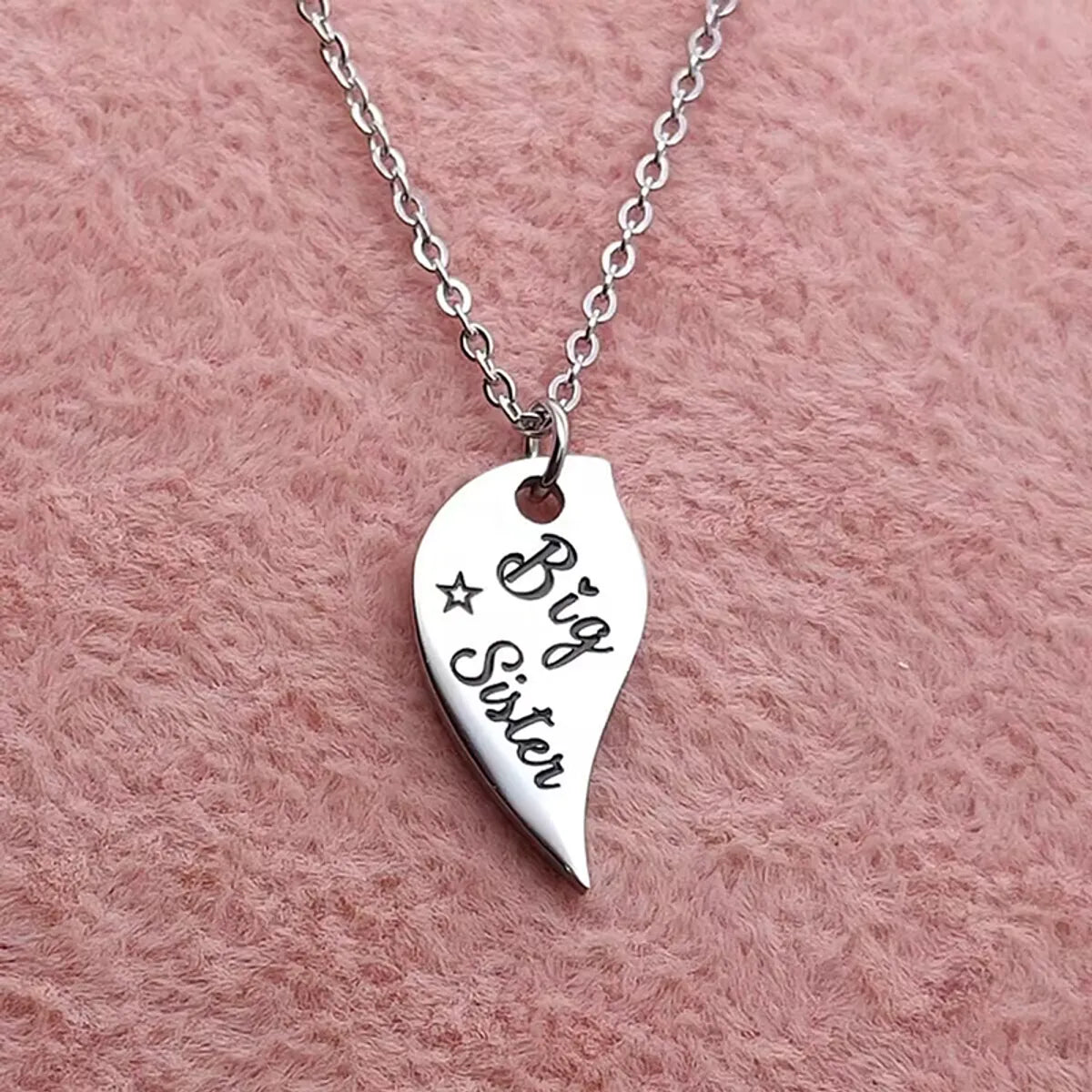 Wholesale Simple Style Letter Stainless Steel Pendant Necklace