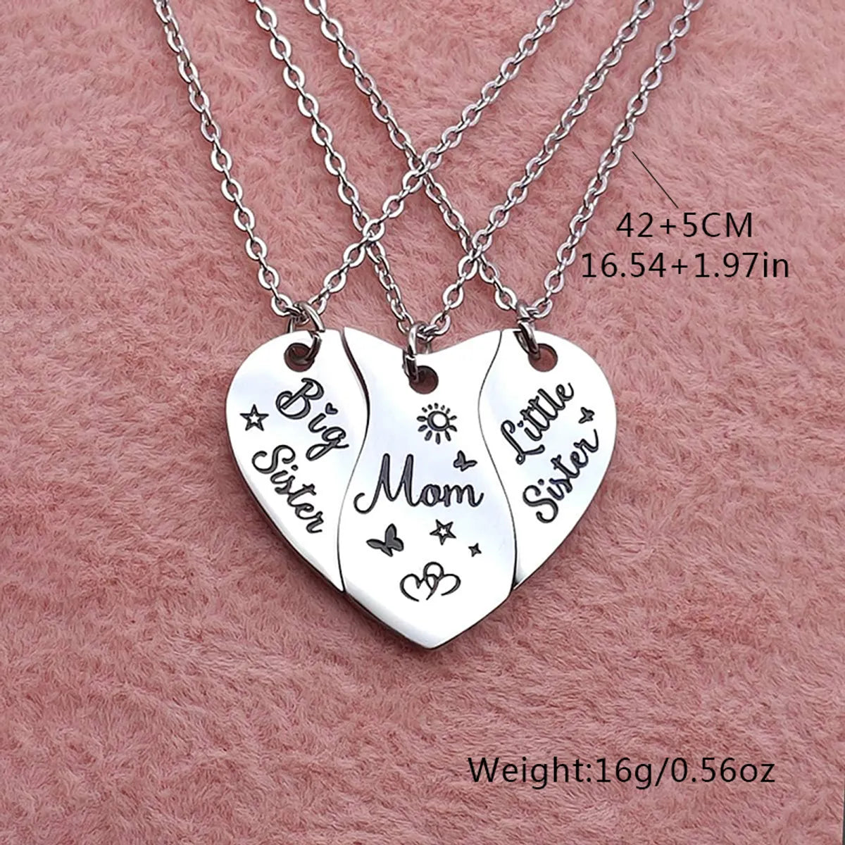 Wholesale Simple Style Letter Stainless Steel Pendant Necklace