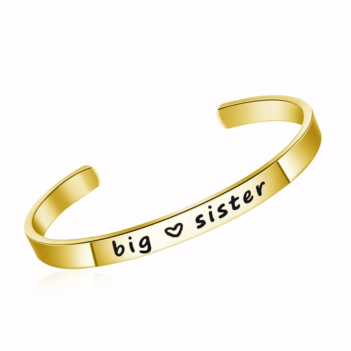 Wholesale Simple Style Letter Stainless Steel Rose Gold Plated Gold Plated Bangle