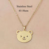 Wholesale Jewelry Simple Style Little Bear Devil'S Eye Lightning 201 Stainless Steel 18K Gold Plated Polishing Plating Pendant Necklace