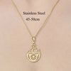 Wholesale Jewelry Simple Style Little Bear Devil'S Eye Lightning 201 Stainless Steel 18K Gold Plated Polishing Plating Pendant Necklace