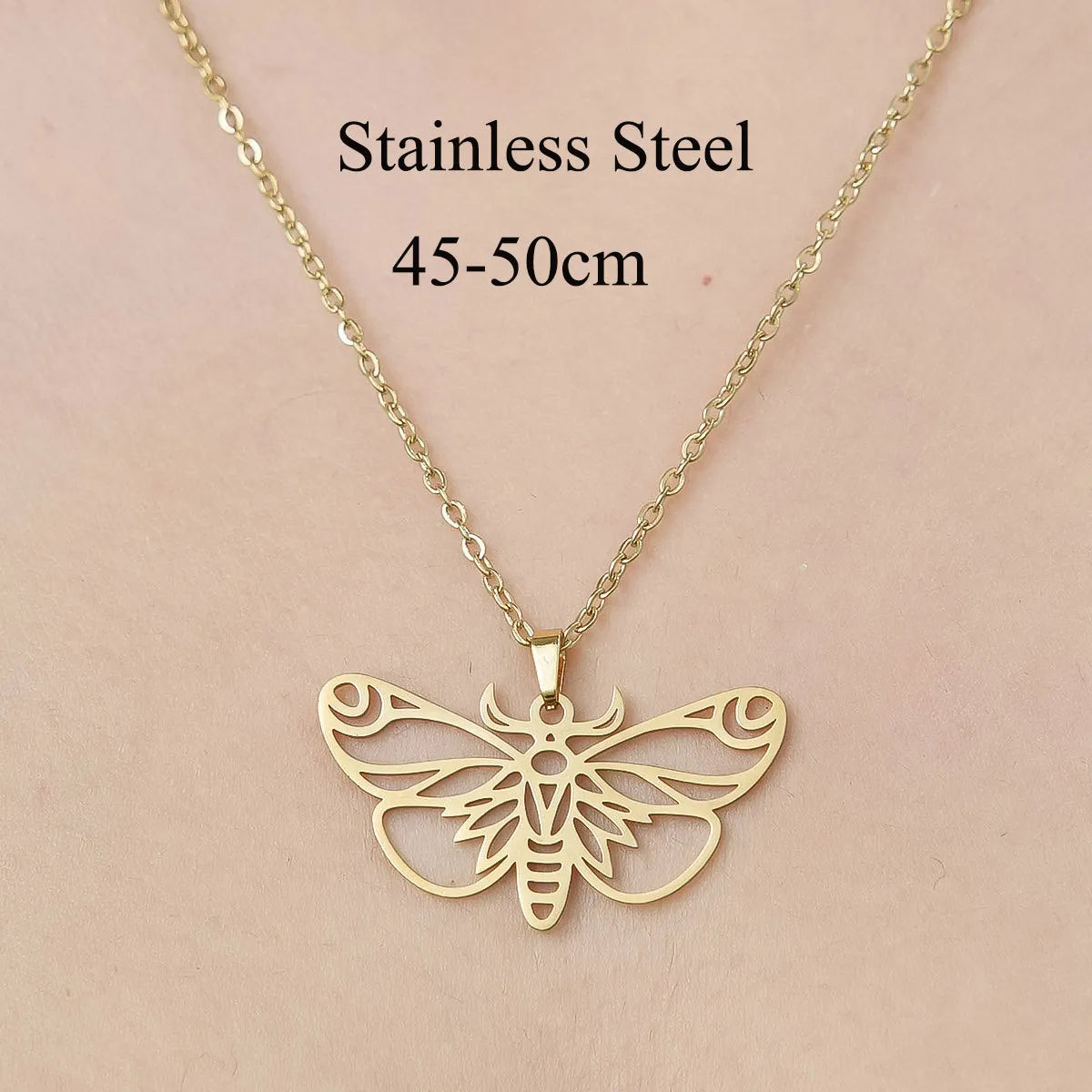 Wholesale Jewelry Simple Style Little Bear Devil'S Eye Lightning 201 Stainless Steel 18K Gold Plated Polishing Plating Pendant Necklace