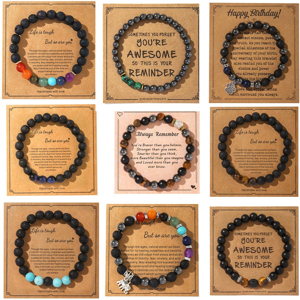 Wholesale Simple Style Natural Stone Beaded Women's Bracelet Jewelry