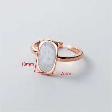 Wholesale Simple Style Rectangle Copper Epoxy Plating Open Rings