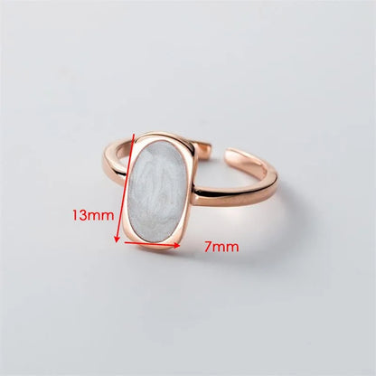 Wholesale Simple Style Rectangle Copper Epoxy Plating Open Rings