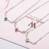 Wholesale Simple Style Solid Color Copper Inlay Rhinestones Pendant Necklace