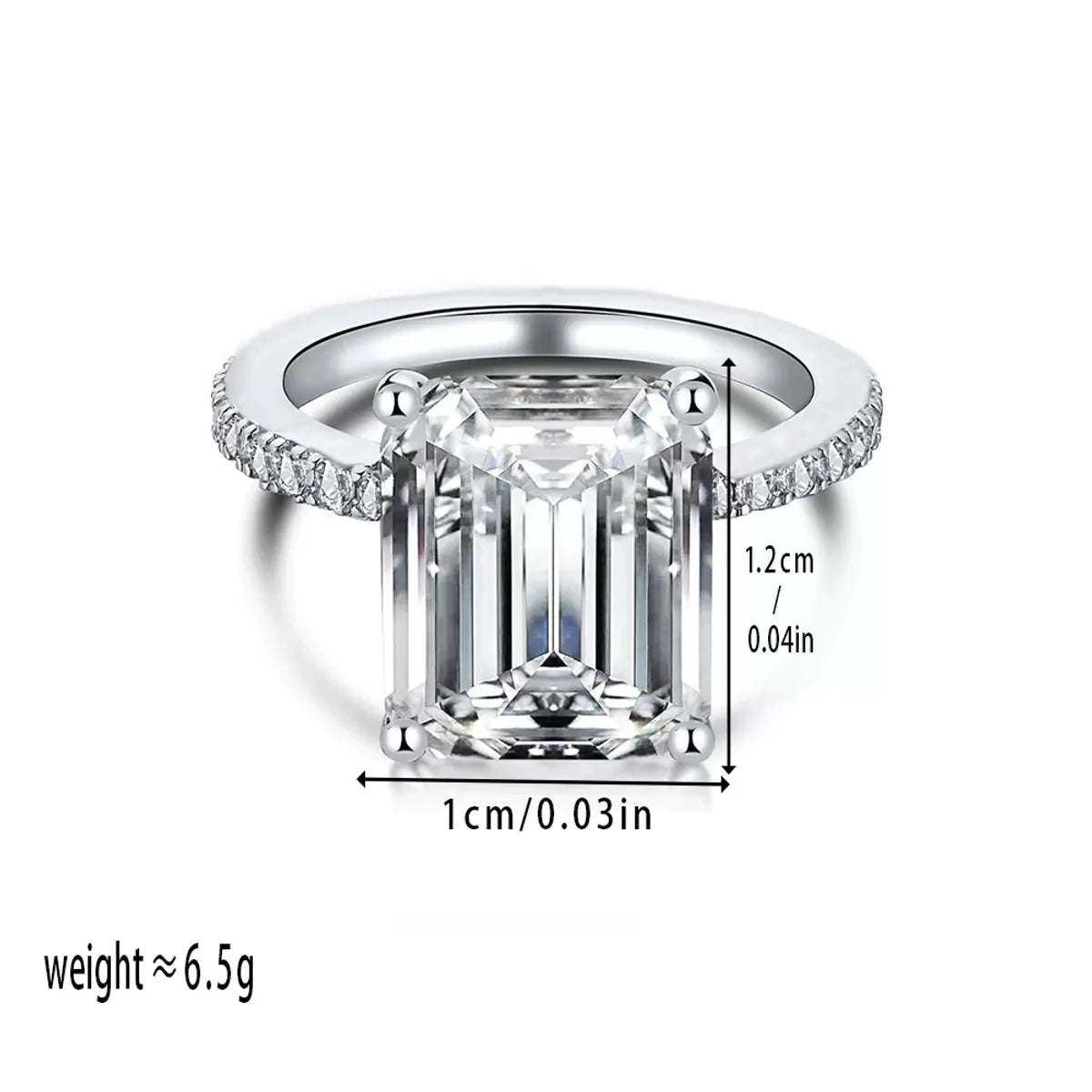 Wholesale Simple Style Solid Color Copper Plating Inlay White Gold Plated Zircon Rings