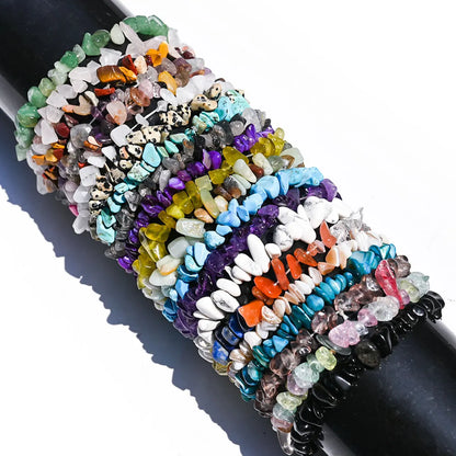 Wholesale Simple Style Solid Color Natural Stone Polishing Bracelets