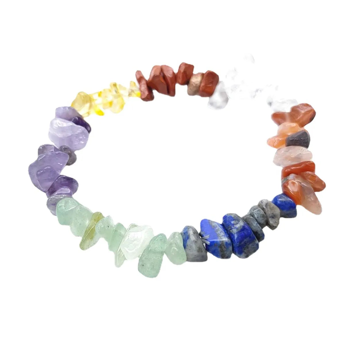 Wholesale Simple Style Solid Color Natural Stone Polishing Bracelets