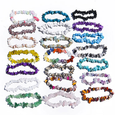 Wholesale Simple Style Solid Color Natural Stone Polishing Bracelets