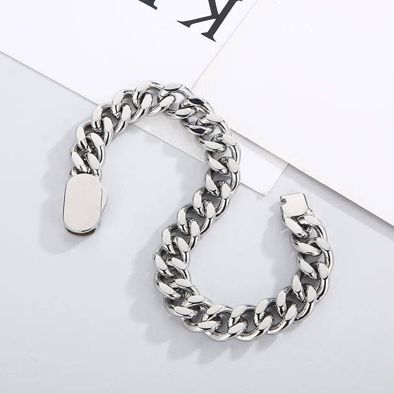 Stainless Steel 18K Gold Plated Simple Style Patchwork Plating Solid Color Bracelets