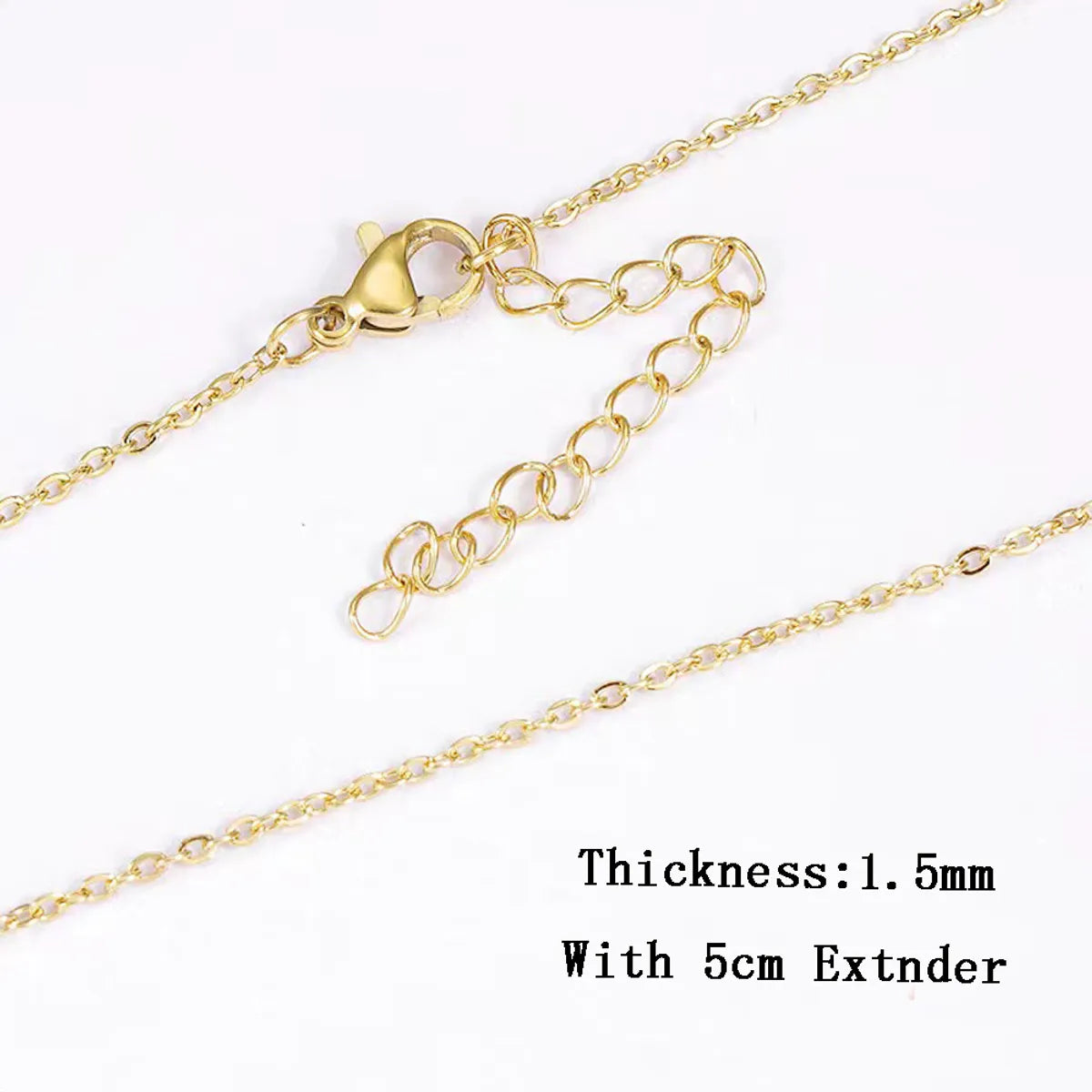 Wholesale Simple Style Solid Color Stainless Steel 18k Gold Plated Necklace