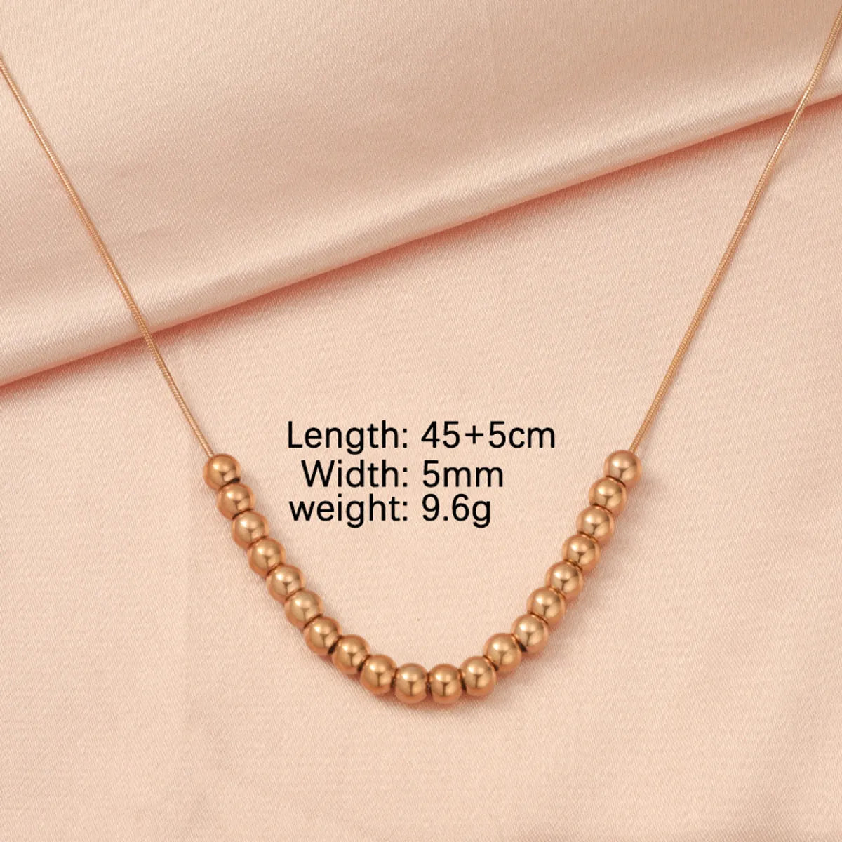 Stainless Steel 18K Gold Plated Simple Style Chain Solid Color None Pendant Necklace