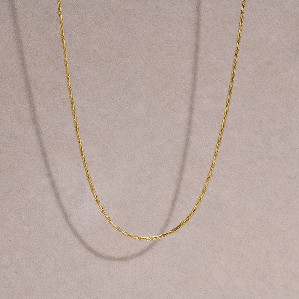 Wholesale Simple Style Solid Color Stainless Steel Handmade Plating 18k Gold Plated Necklace