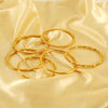 Simple Style Solid Color Stainless Steel Plating 18k Gold Plated Bangle