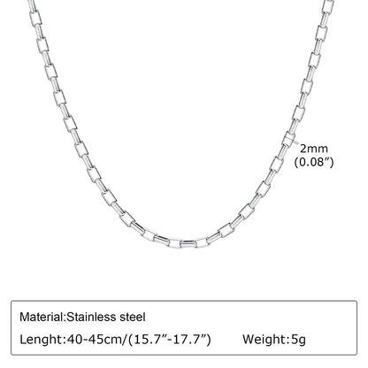 304 Stainless Steel Simple Style Plating Solid Color Necklace