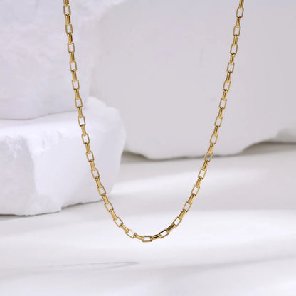 304 Stainless Steel Simple Style Plating Solid Color Necklace