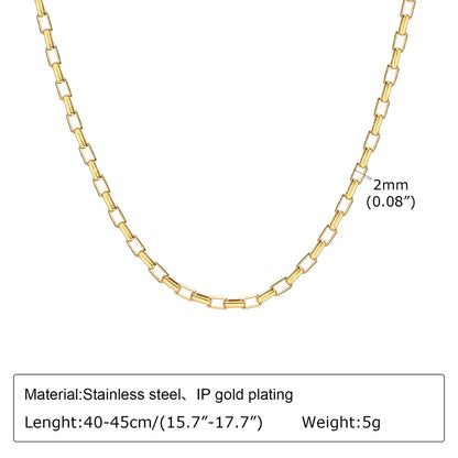 304 Stainless Steel Simple Style Plating Solid Color Necklace