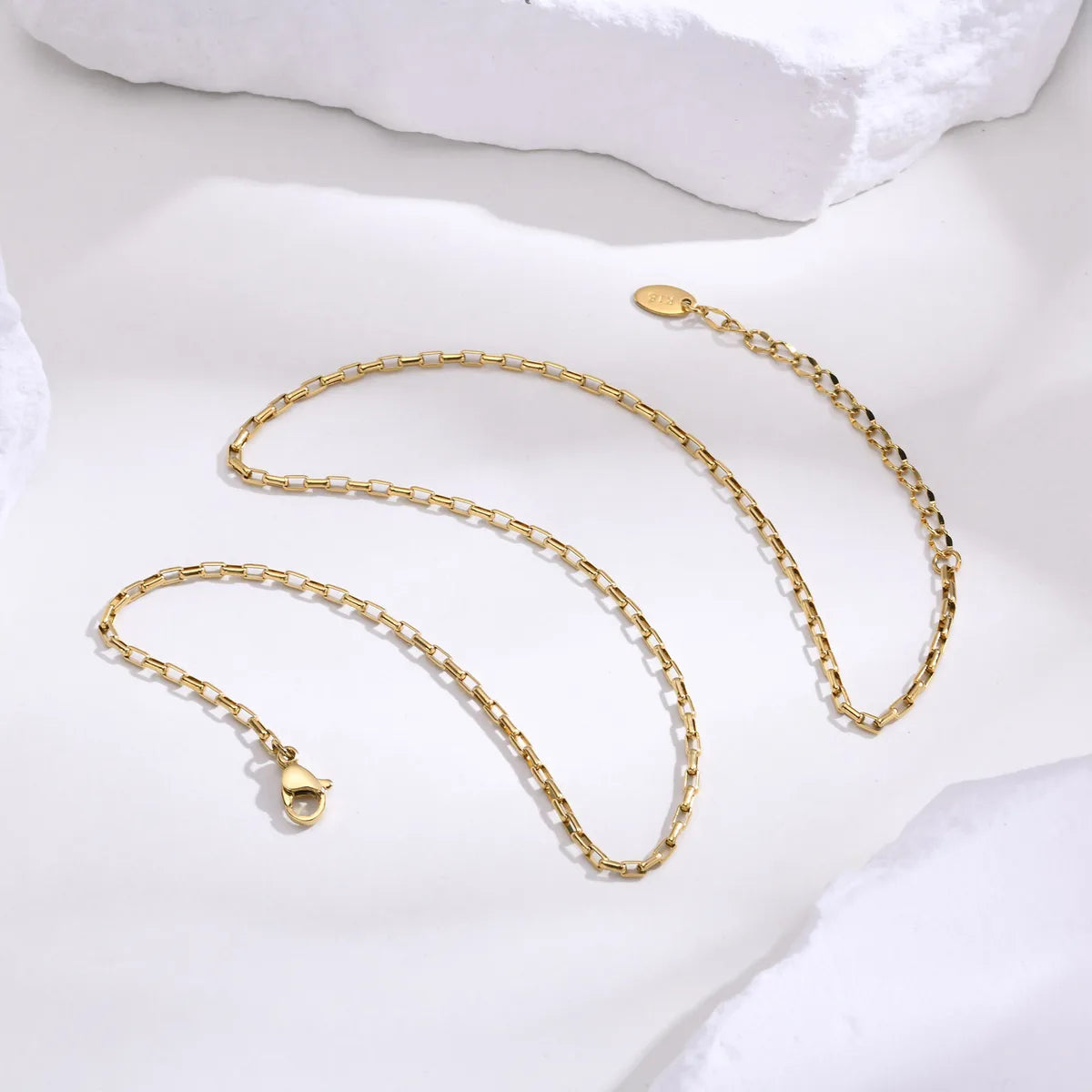 304 Stainless Steel Simple Style Plating Solid Color Necklace