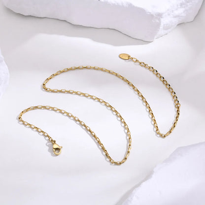 304 Stainless Steel Simple Style Plating Solid Color Necklace