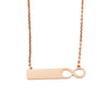 Wholesale Jewelry Simple Style Customization Laser Engraving Solid Color Stainless Steel 18K Gold Plated Plating Pendant Necklace Cable Chain