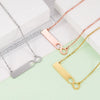 Wholesale Jewelry Simple Style Customization Laser Engraving Solid Color Stainless Steel 18K Gold Plated Plating Pendant Necklace Cable Chain